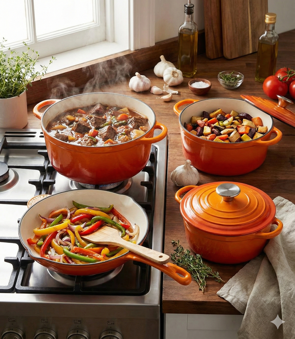 Set Hierro Fundido Esmaltado Flamme Toulouse