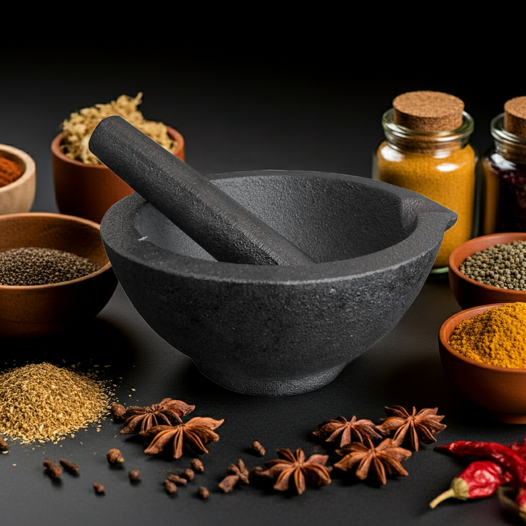 MORTERO DE HIERRO FUNDIDO 13 CM – TRADICIÓN, FUERZA Y SABOR AUTÉNTICO