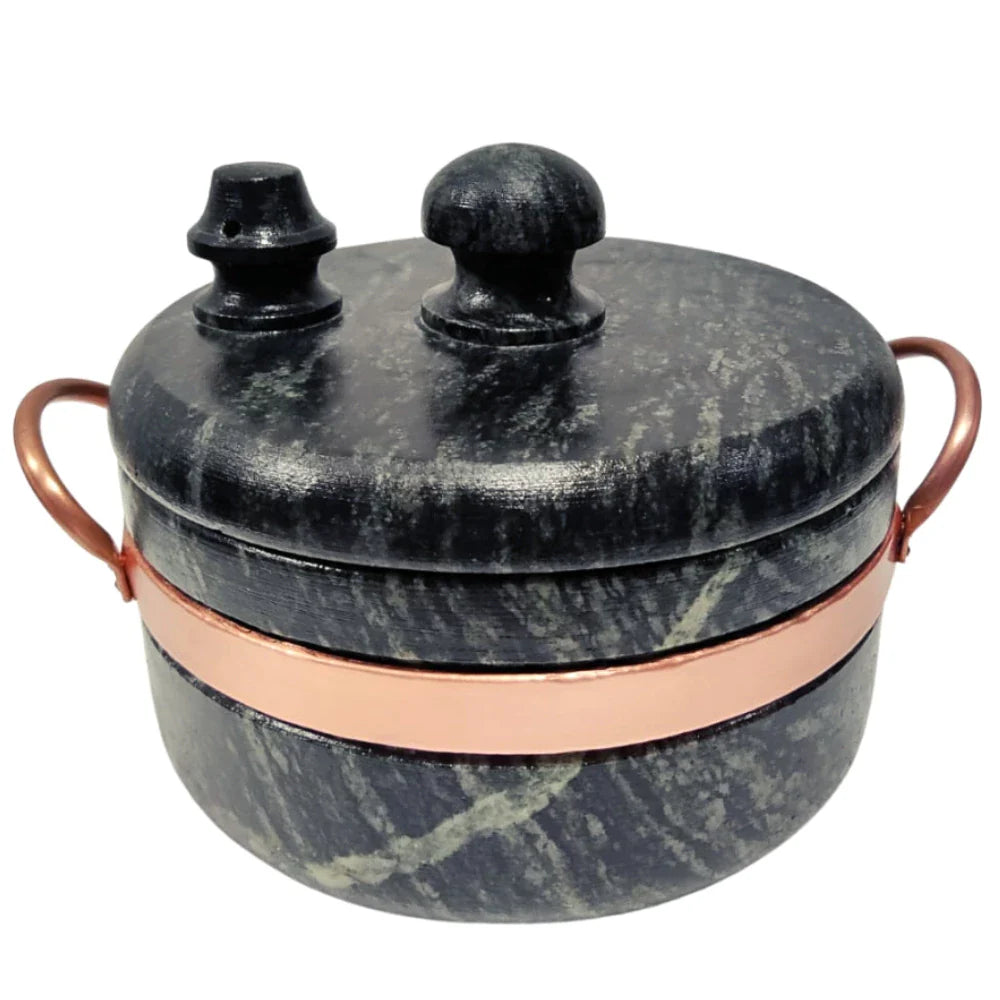 Juego de 14 ollas de esteatita