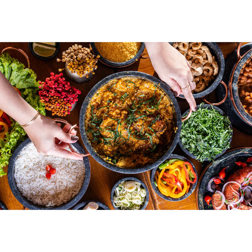 Juego de 14 ollas de esteatita